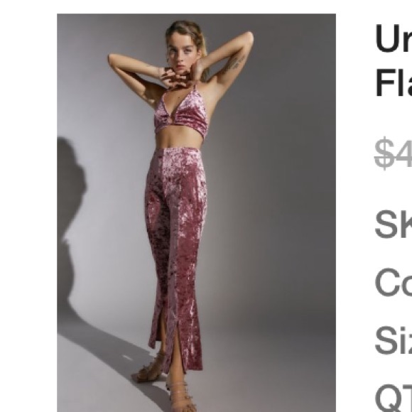 Urban Renewal Velvet Crush Halter O-Ring Crop Top - Picture 7 of 7